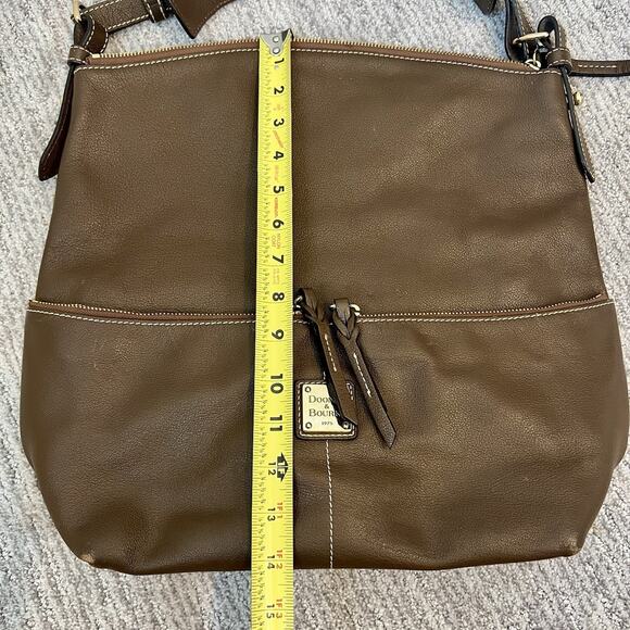 Dillen Pocket Sac Dooney & Bourke Brown Leather Hobo Bag Purse Shoulder - Picture 9 of 9